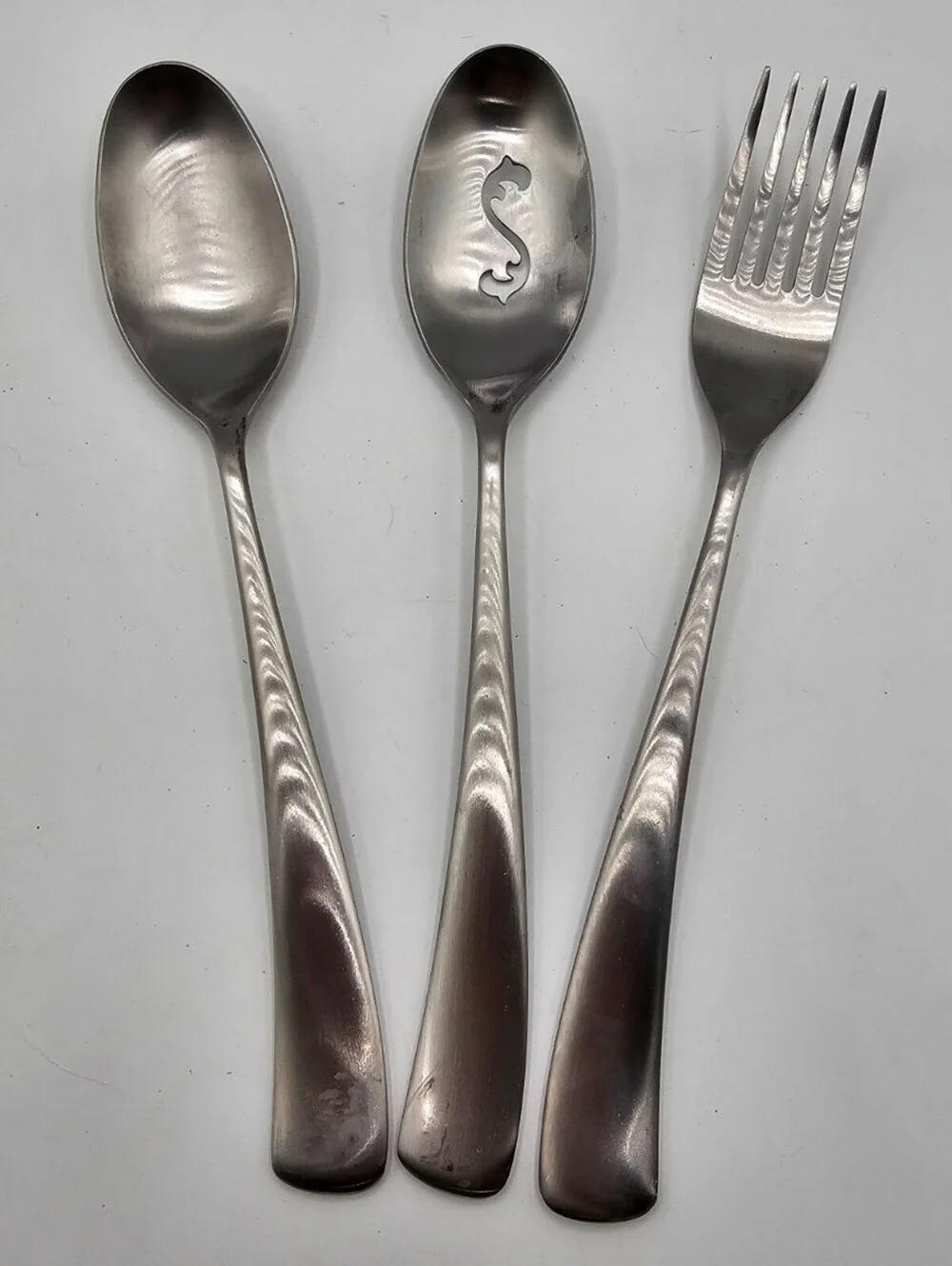 Studio William Boabab flatware matte handle Set of 2 Serving Spoons Fork
